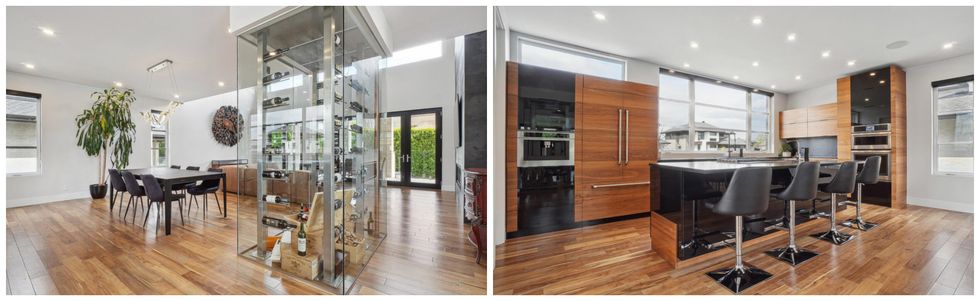 Salle \u00e0 manger. Droite : Cuisine.