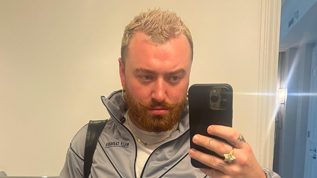 Sam Smith taking a selfie in Toronto.