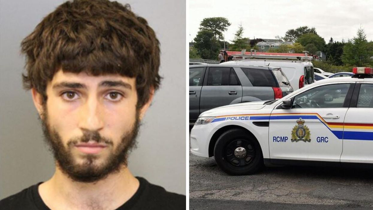 Samuel Bagdan Wilfrid-Messier. Droite : auto de police de la GRC.