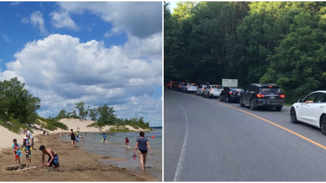 Sandbanks Provincial Park Is Now Drawing Huge Lineups Even On Weekdays