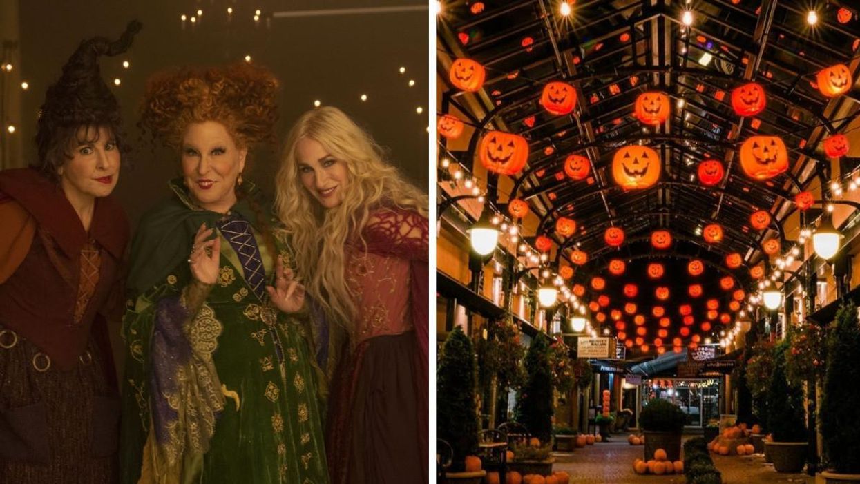 Sanderson sisters. Right: Town of Sidney.