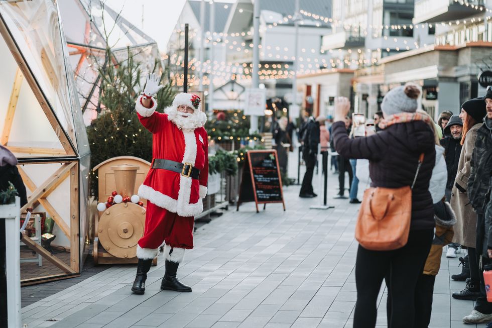Santa at Friday Harbour Holiday Market.