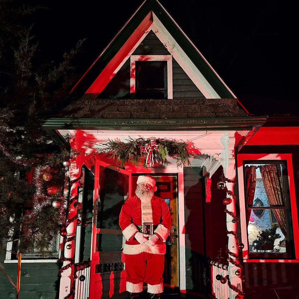 Santa at the village.