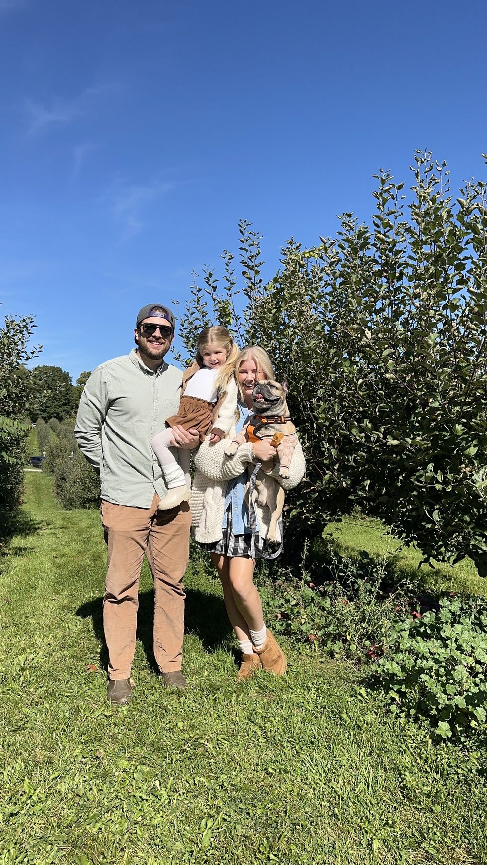 Sara and her family at Pine Farms Orchard