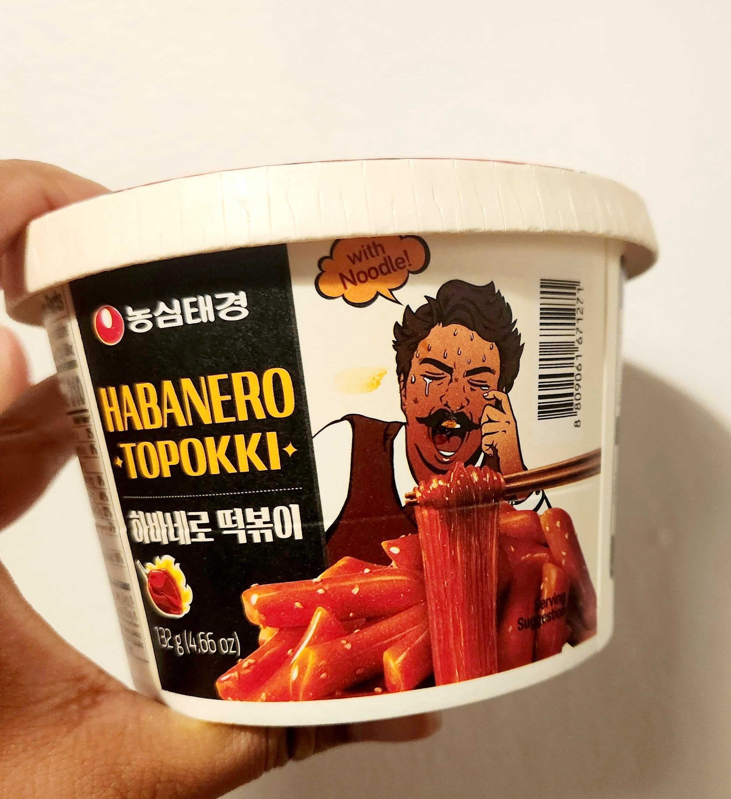 Sarah holding Hanbanero Topokki.