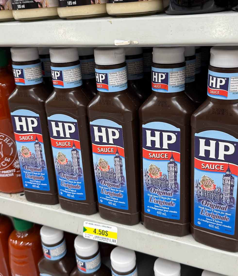 Sauce HP originale sur les tablettes du Dollarama.