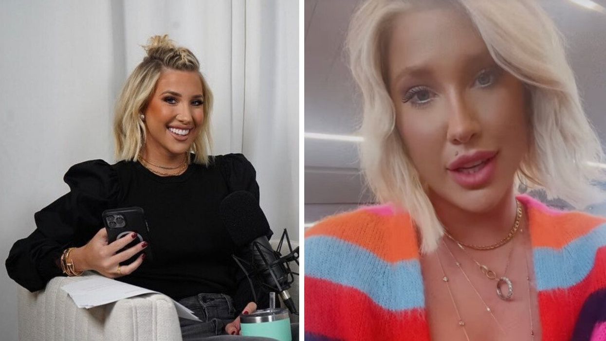 Savannah Chrisley. Right: Savannah Chrisley in her Instagram story video.
