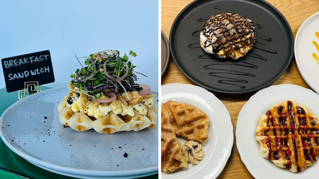 Savoury and sweet croffle desserts from Ottawa cafe.