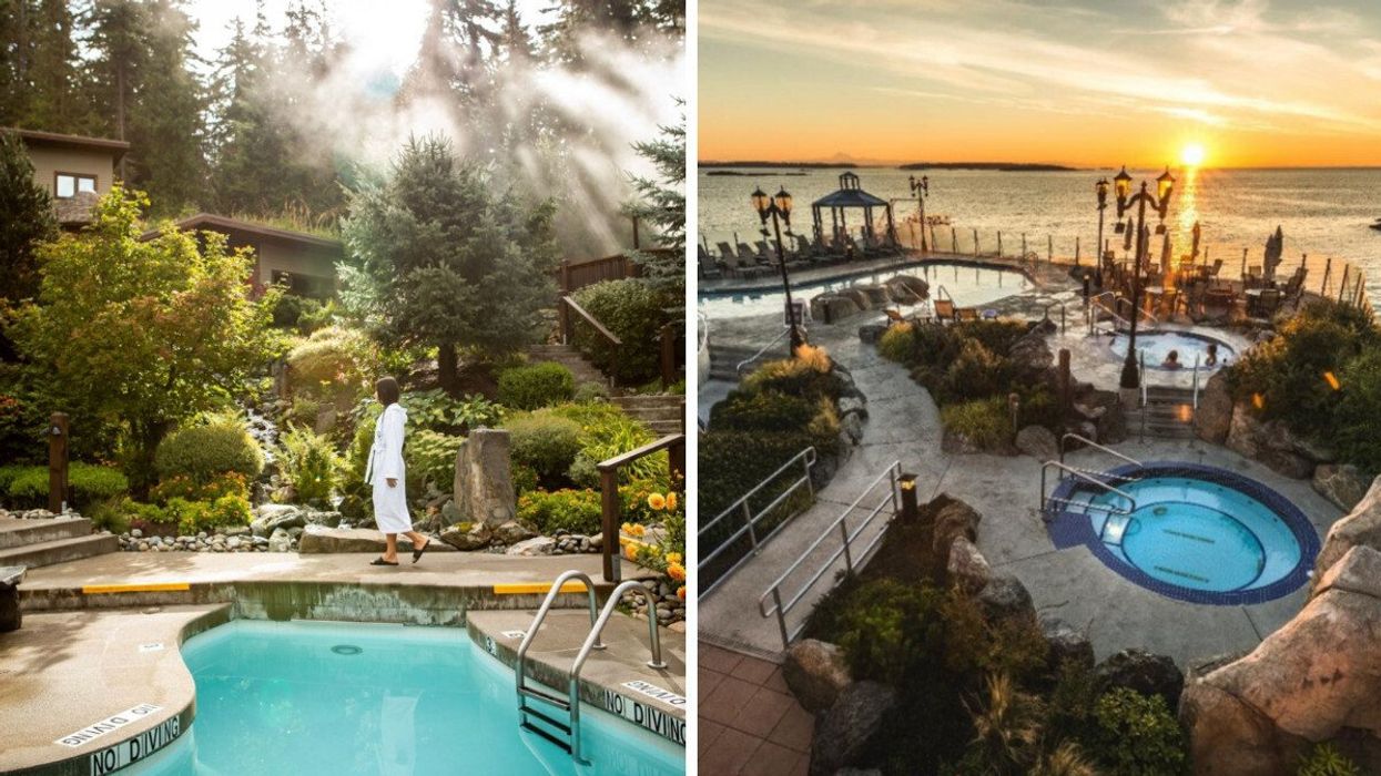 Scandinave Spa in Whistler, B.C. Right: Boathouse Spa on Vancouver Island