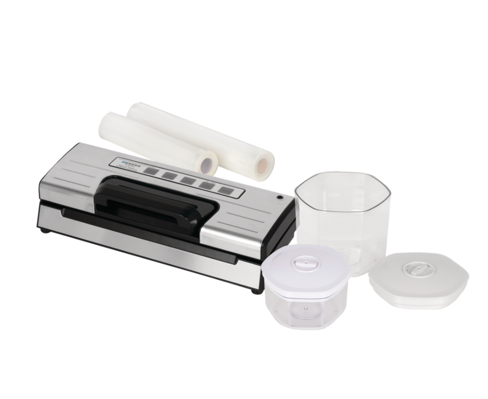 Scelleuse sous vide Cuisinart de qualit\u00e9 professionnelle avec sacs de conservation.