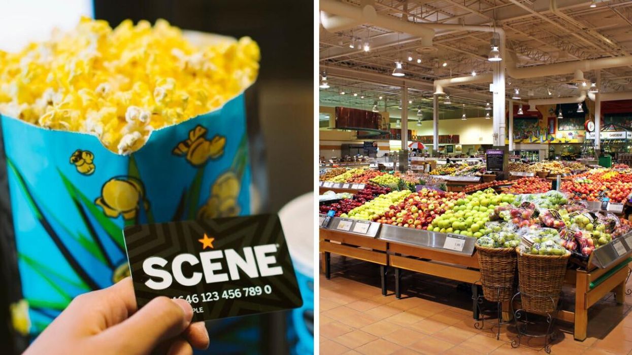Scene card. Right: A Toronto Grocery Store.