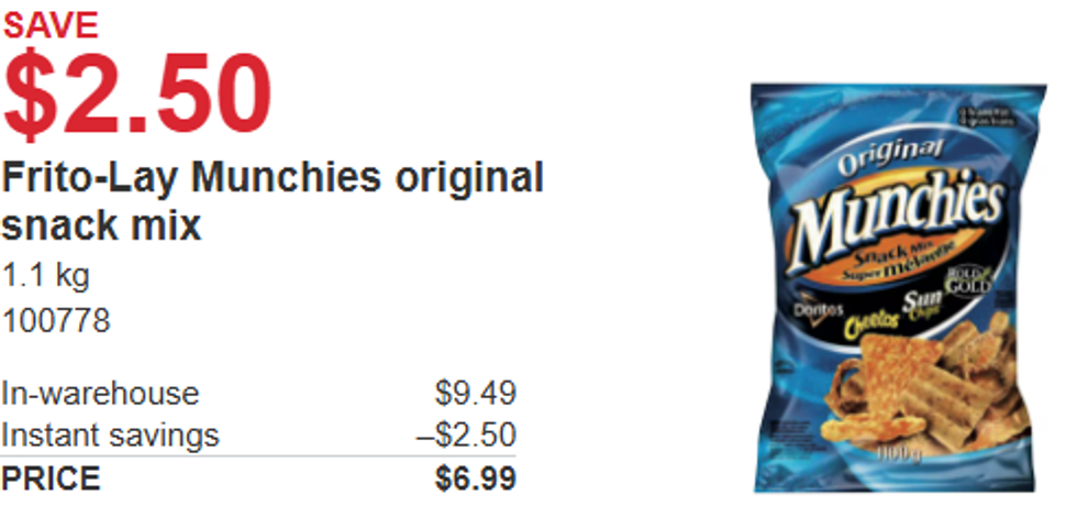 screenshot of \u200bFrito-Lay Munchies original snack mix from Costco