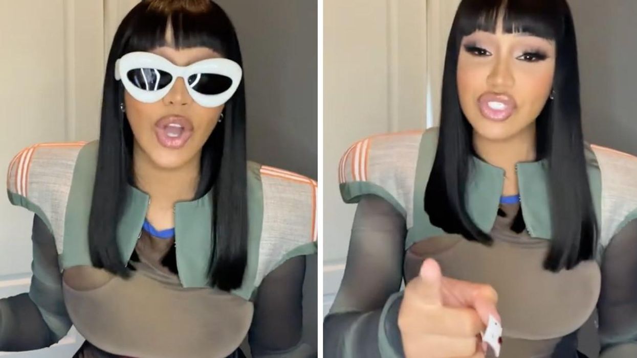 Screenshots from Cardi B's TikTok.