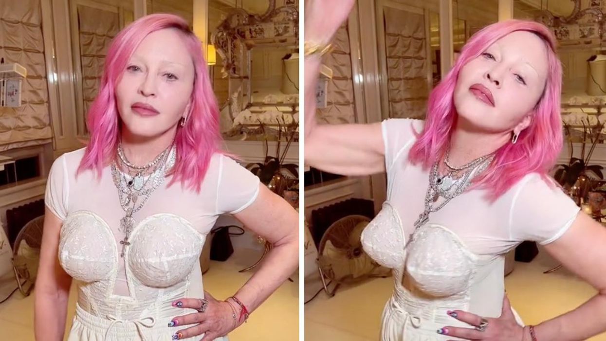 Screenshots from Madonna's TikTok.