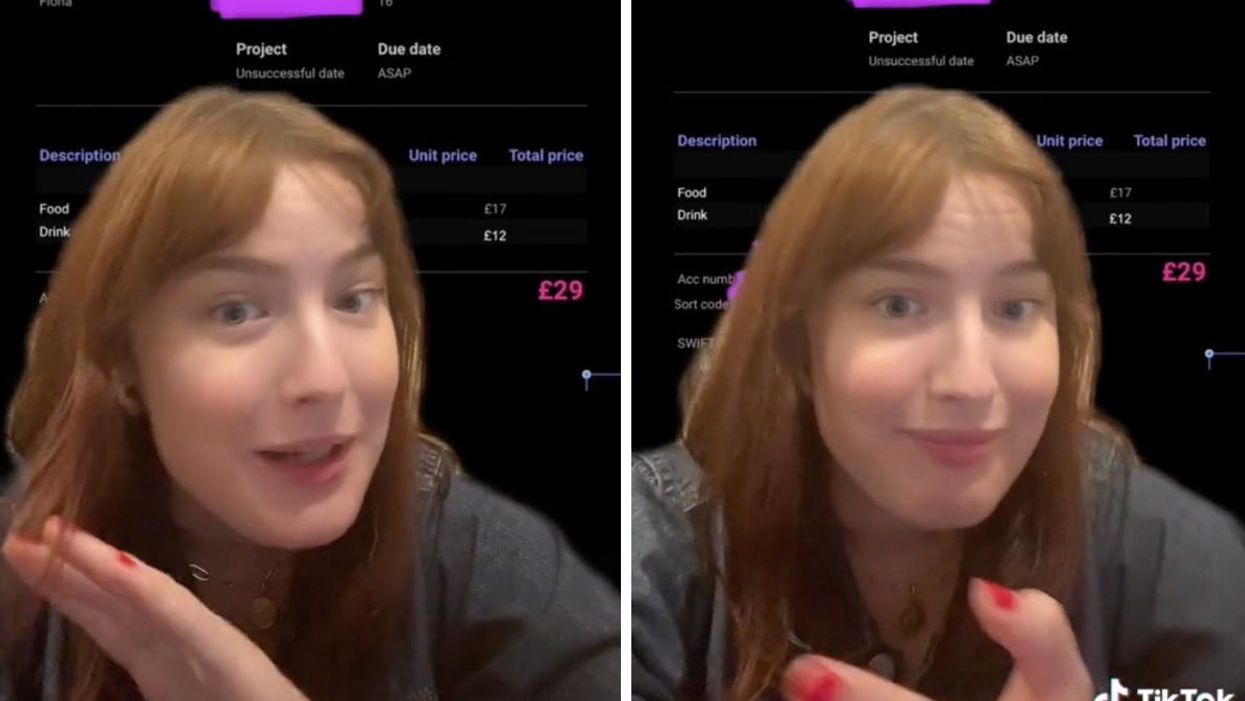 Screenshots from the TikTok.