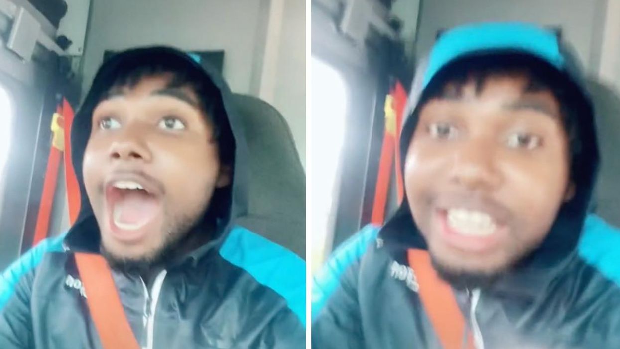 Screenshots from the TikTok.