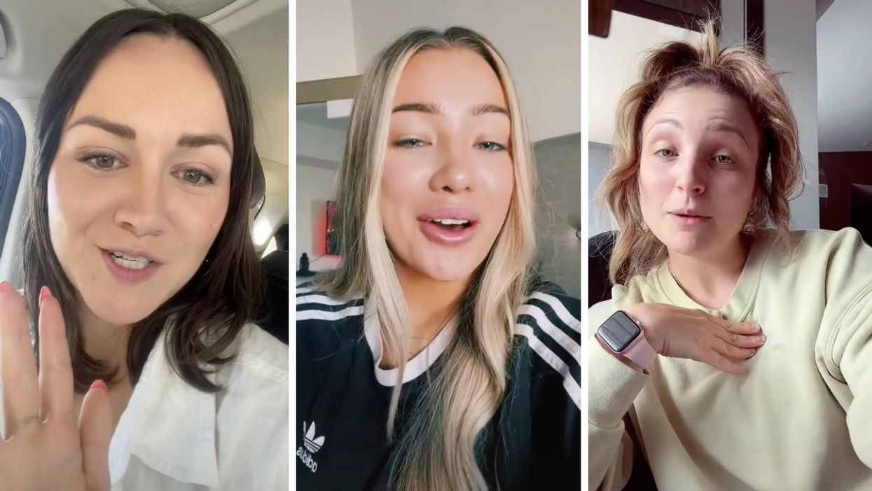 Screenshots from the TikTokers' videos.
