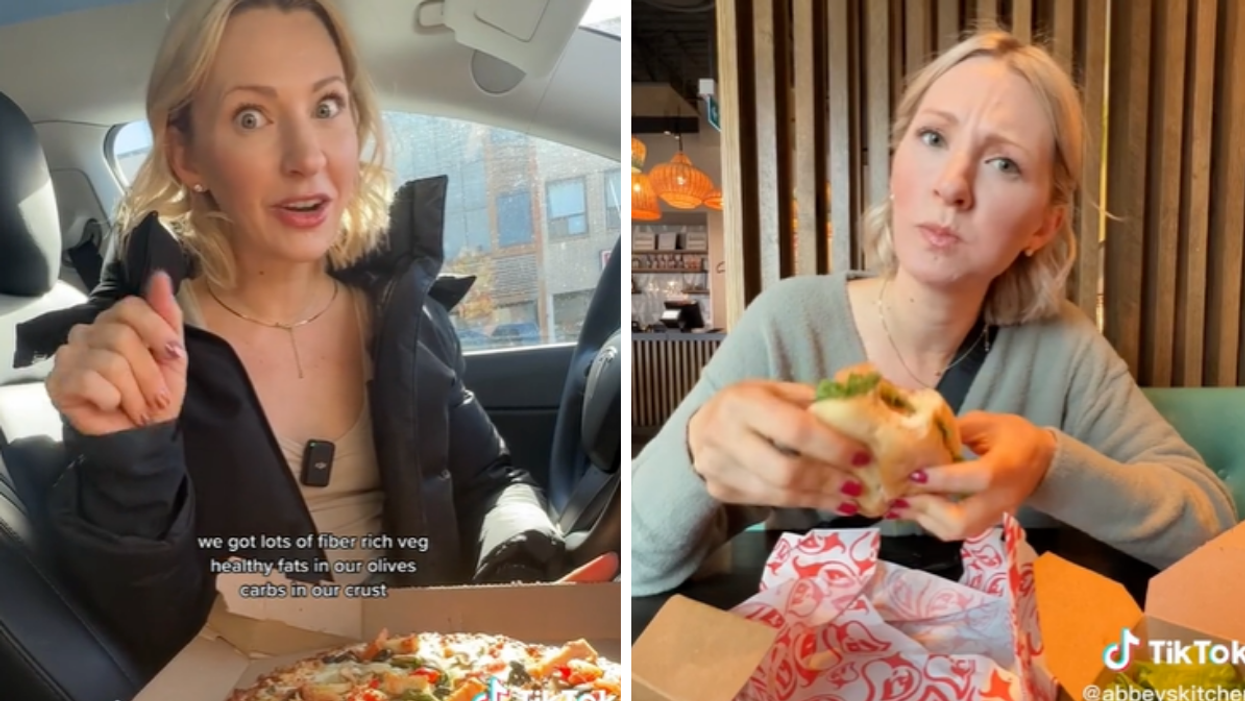 Screenshots from TikTok videos by Abbey Sharp.