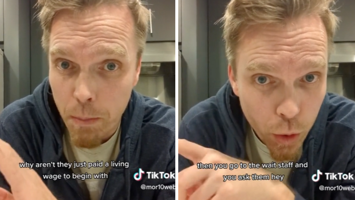 Screenshots of a video by TikToker @mor10web.