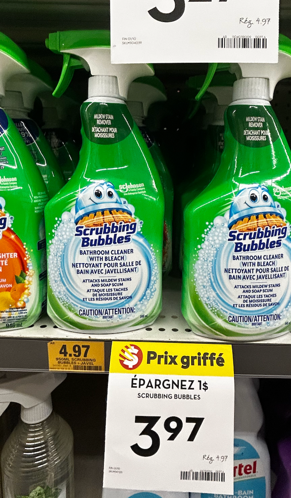 Scrubbing Bubbles - Nettoyant pour salle de bain avec javellisant.