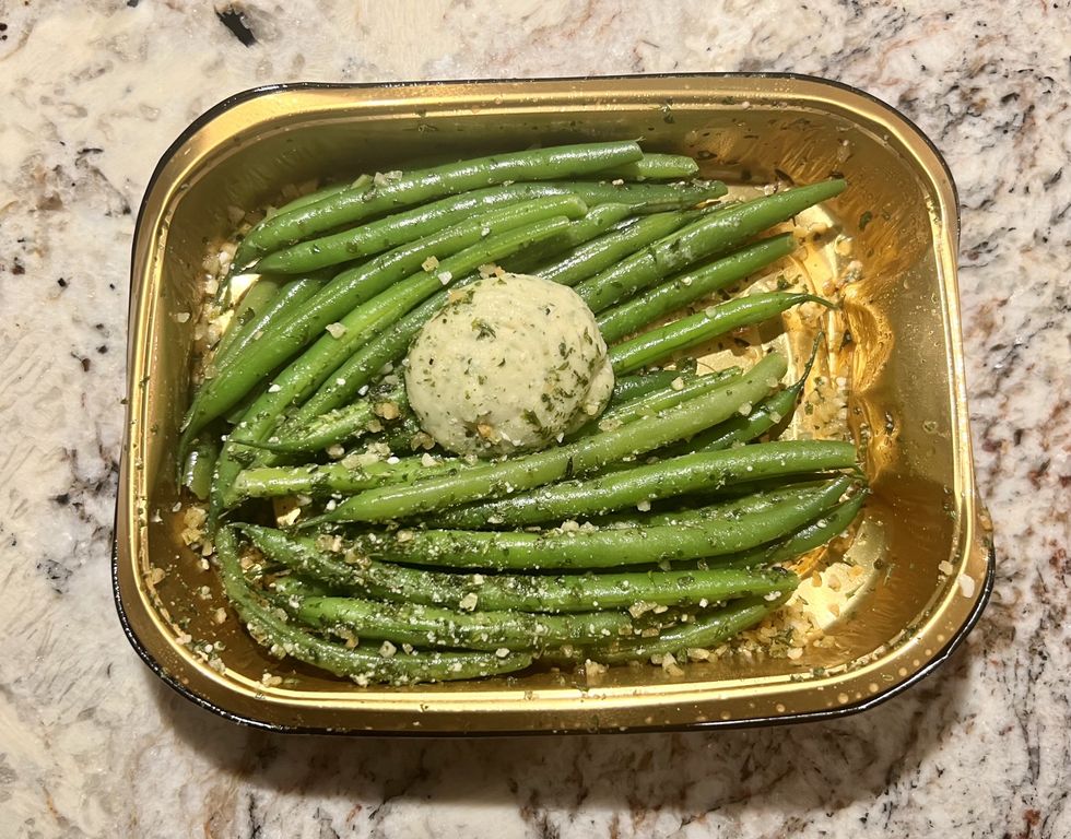 Seasoned green beans.