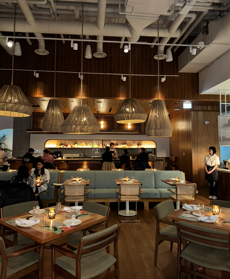 Seating area in a Toronto restaurant.