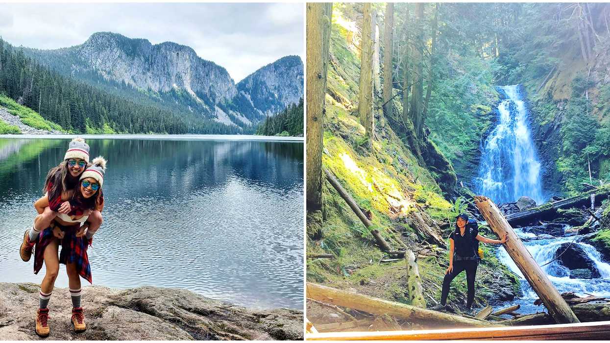 Secret BC Hiking Trail Takes You Past 2 Waterfalls & Leads To A Brilliant Blue Lake