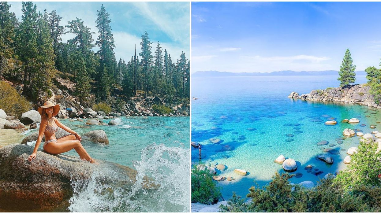 Secret Cove at Lake Tahoe is a hidden beach paradise.