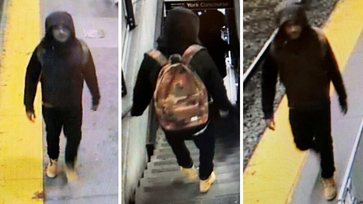 Security camera footage of a GO train armed robbery suspect.