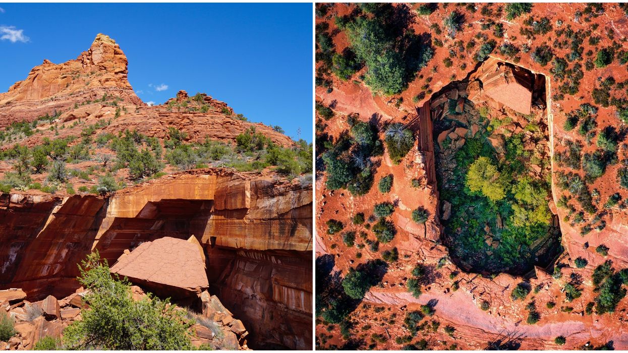 See Devil's Kitchen Sinkhole In Sedona From An Entirely New Angle