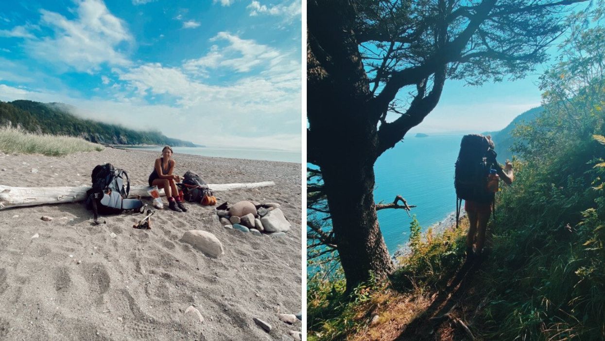 Seely Beach in Fundy Trail Parkway. Right: Fundy National Park.