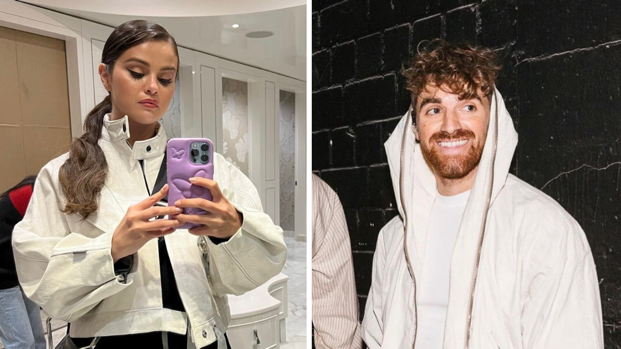 Selena Gomez. Right: Drew Taggart.