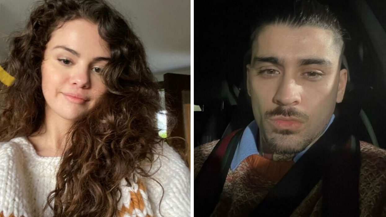 Selena Gomez. Right: Zayn Mailk.