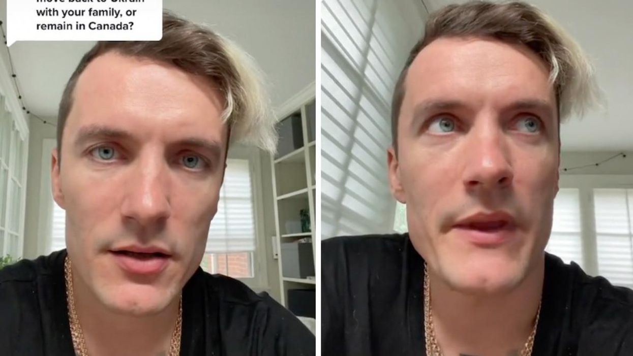 Semion speaking about Canada and Ukraine on TikTok.