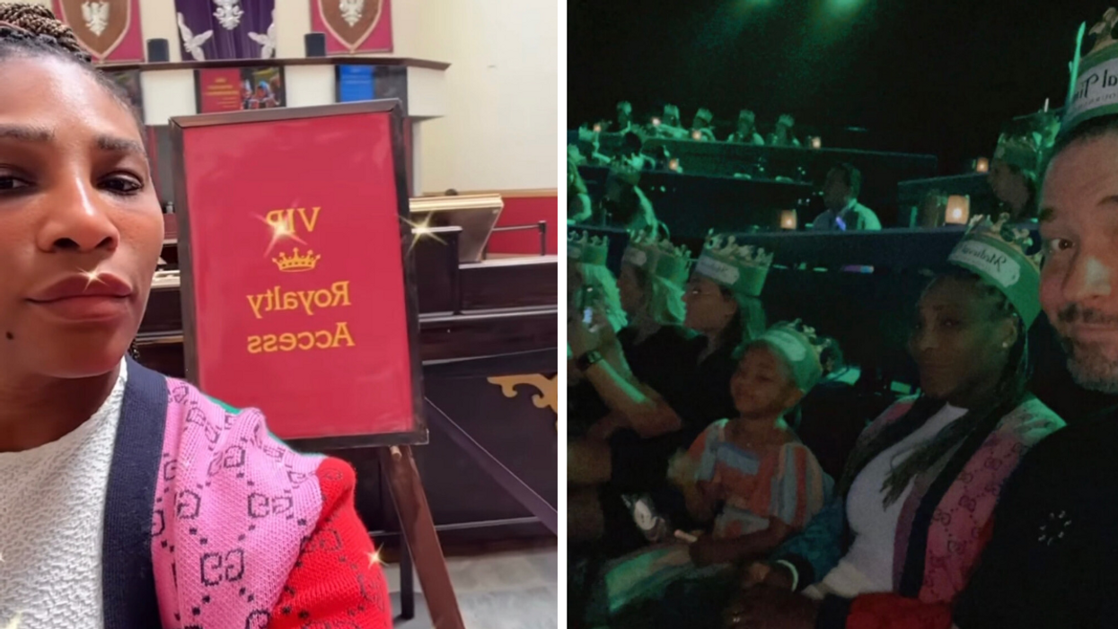 Serena Williams and family at Medieval Times.