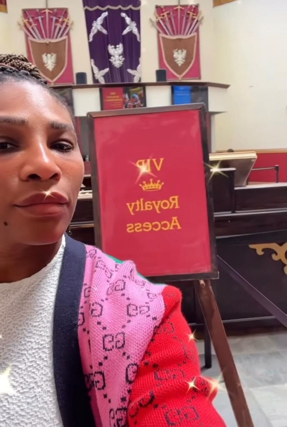 Serena Williams at Medieval Times.