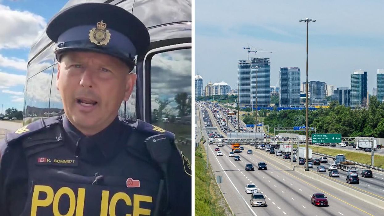 Sergeant Kerry Schmidt. Right: Highway 401.