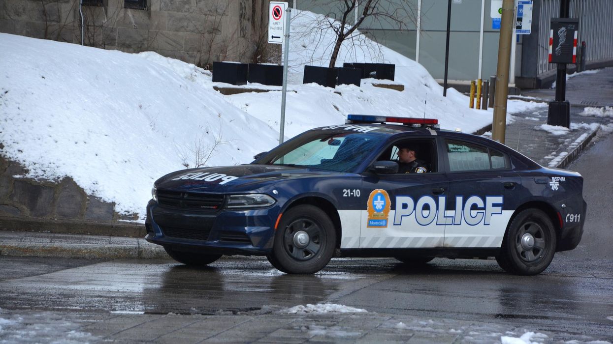 Service de police de la Ville de Montréal (SPVM) vehicle being driven by an officer in Montreal.