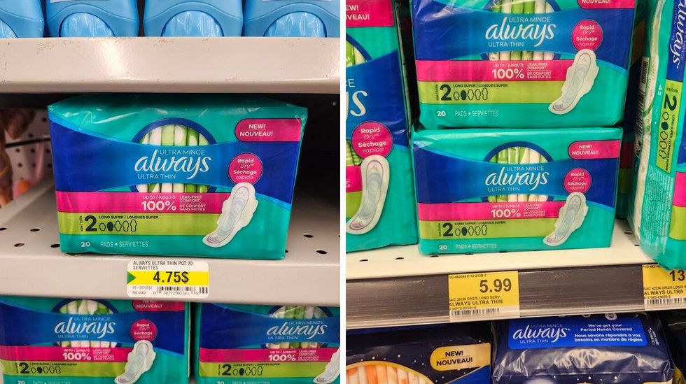 Serviettes hygi\u00e9niques Always Ultra minces et longues en paquet de 20.