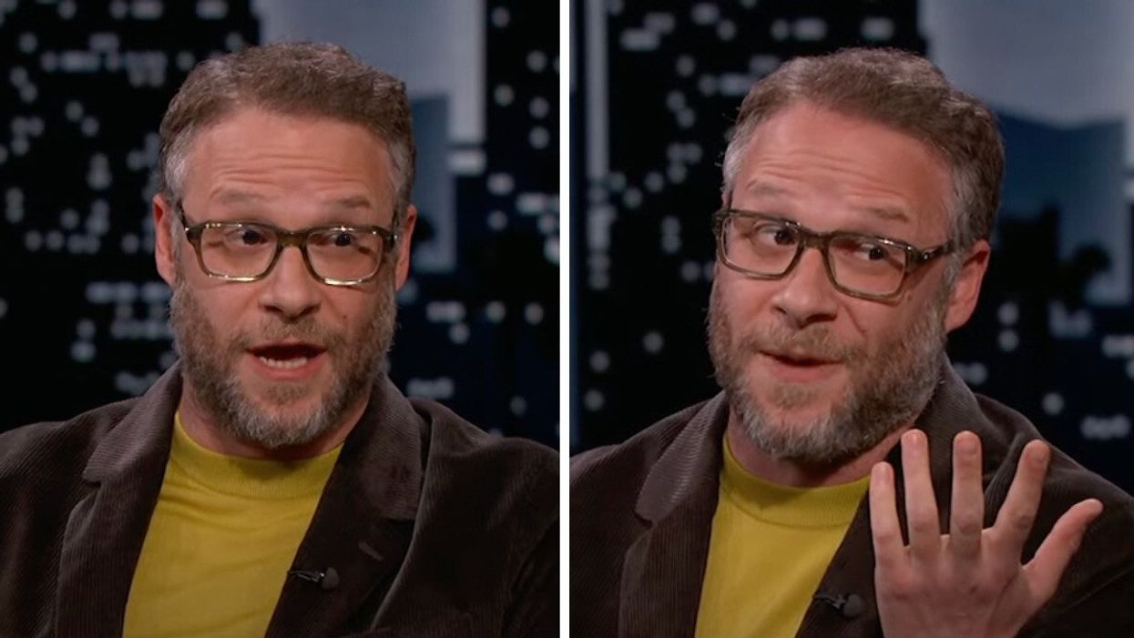 Seth Rogen on "Jimmy Kimmel Live."