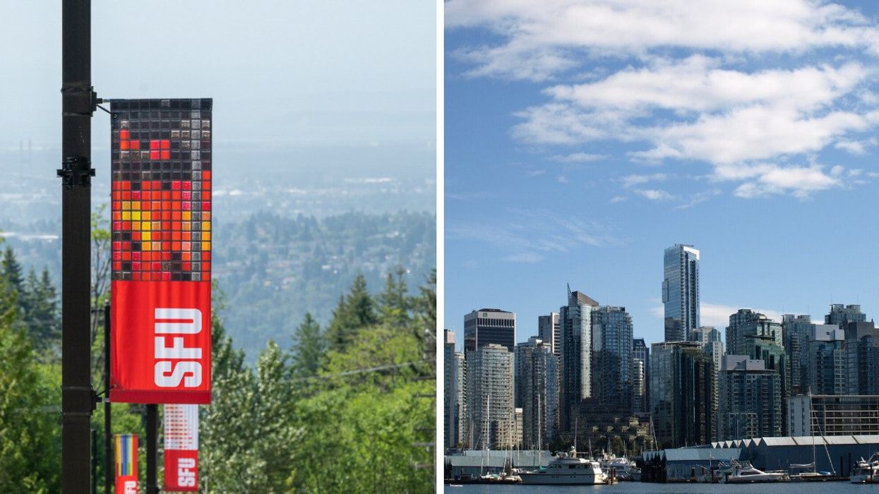 SFU in Vancouver. Right: Vancouver city.