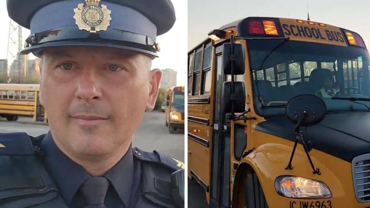 Sgt. Kerry Schmidt. Right: An updated school bus.