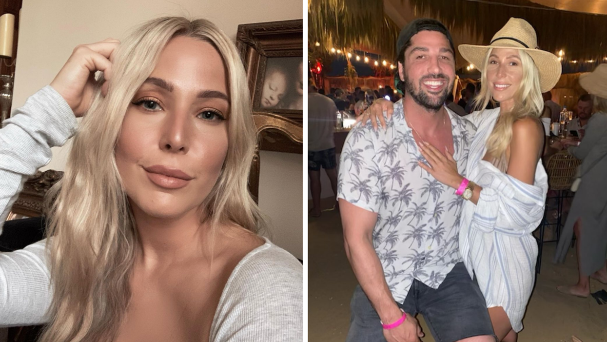 Shaina Hurley and fiancé Christos Lardakis.