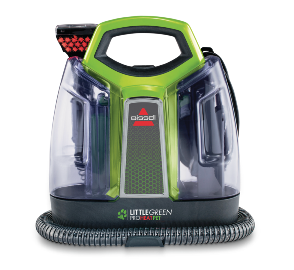 Shampouineuse en profondeur portative \u00e0 fil pour tapis et tissus d'ameublement Bissell Little Green ProHeat Pet.