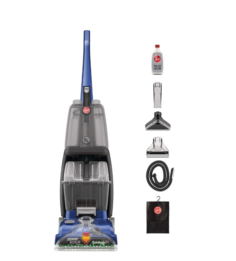 Shampouineuse en profondeur \u00e0 fil Hoover Power Scrub Pet de luxe pour tapis et tissus.