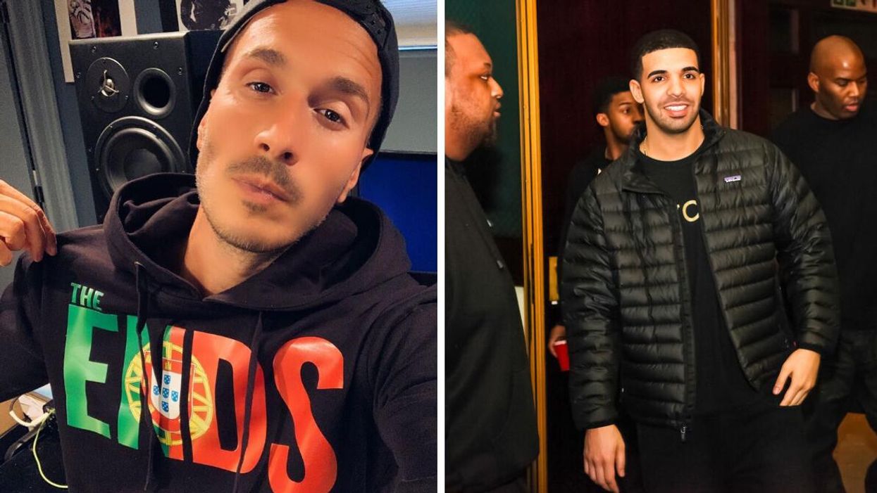 Shawn Desman. Right: Drake