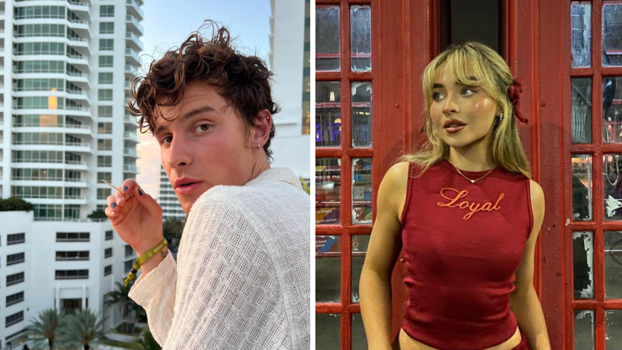 Shawn Mendes. Right: Sabrina Carpenter.