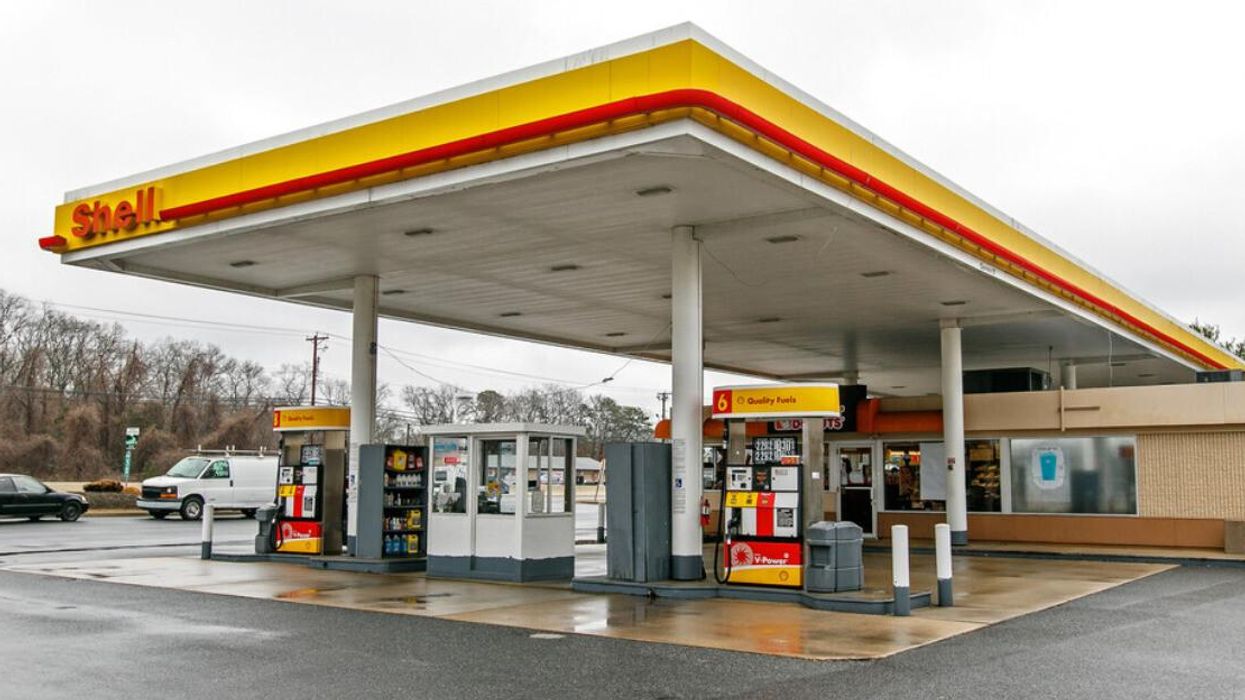 Shell gas station.