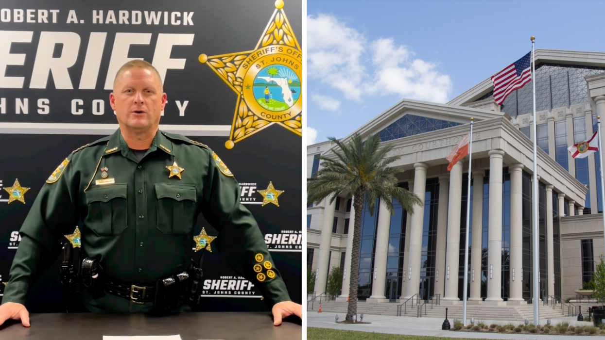 Sheriff Robert A. Hardwick. Right: The Duval County Courthouse.
