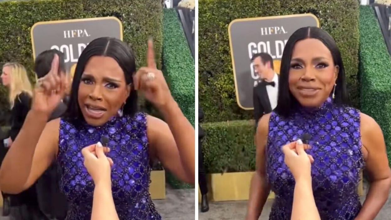 Sheryl Lee Ralph during her interview at the Golden Globes.